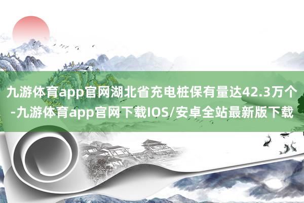 九游体育app官网湖北省充电桩保有量达42.3万个-九游体育app官网下载IOS/安卓全站最新版下载