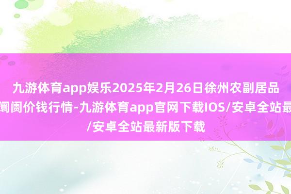 九游体育app娱乐2025年2月26日徐州农副居品中心批发阛阓价钱行情-九游体育app官网下载IOS/安卓全站最新版下载